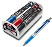 Markery permanentne - Pentel MAXIFLO FLEX-FEEL - elastyczny marker - zestaw + gratis MWL5SBF-4N+BL107C - miniaturka - grafika 1
