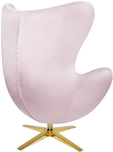 King Home Fotel EGG SZEROKI VELVET GOLD jasny róż.30 welur podstawa złota (HE066-AY1908-30.LPG) - Fotele - miniaturka - grafika 2