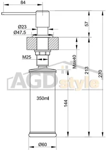 Franke Sirius beżowy - Mydelniczki i dozowniki mydła - miniaturka - grafika 4