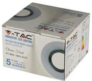 v-tac Oprawa Oczko V-TAC GIPS BETON GU10 Okrągła Wpuszczana Biały/Chrom VT-862 - Oprawy, klosze i abażury - miniaturka - grafika 13