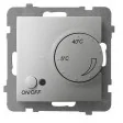Regulatory i termostaty - Ospel ARIA Regulator temperatury z czujnikiem napowietrznym SREBRO ARIA RTP-1UN/M/18 - miniaturka - grafika 1