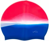 Materace dmuchane i koła do pływania - Vivo Czepek silikonowy Vivo B-1313 multikolor czerwono-biało-niebieski - miniaturka - grafika 1