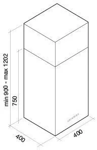 Falmec Mira Isola 40 Biały - Okapy kuchenne - miniaturka - grafika 3