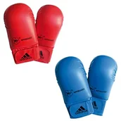 Rękawice bokserskie - Adidas Rękawice Faust ochraniacze preparat dopuszczony do karate/FIT-elektryczna Czerwony WKF 666.22D_Rouge_Taille XS - miniaturka - grafika 1