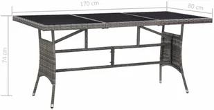 vidaXL 9-cz. zestaw mebli ogrodowych z poduszkami, polirattan, szary - Meble ogrodowe vidaXL 9-cz. zestaw mebli ogrodowych z poduszkami, polirattan, szary - Meble ogrodowe - miniaturka - grafika 21