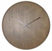 Zegary - Nextime Zegar ścienny Wood Wood Big brązowy 3095 BR - miniaturka - grafika 1