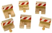 Pociągi dla dzieci - 4 Bloki Oporowe Do Kolejek Drewnianych BJT161 - miniaturka - grafika 1