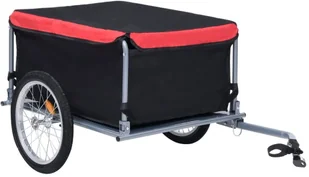 vidaXL Przyczepa rowerowa transportowa czarno-czerwona 65 kg 92588 - Lampy pozostałe - miniaturka - grafika 2