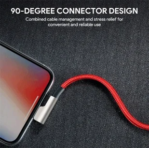 Aukey CB-AL01 ZESTAW 2 SZT. KABLI LIGHTNING 2M 90° CB-AL01 - Kable USB - miniaturka - grafika 6