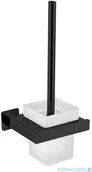 Wieszaki łazienkowe - Omnires Nelson szczotka do Wc wisząca czarna NL80620BL - miniaturka - grafika 1