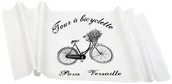 Poduszki dekoracyjne - French home BIEŻNIK OZDOBNY FRENCH HOME - Bicyclette BIAŁY FHBB05 - miniaturka - grafika 1
