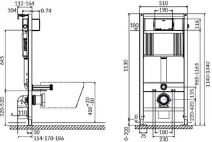 Cersanit Crea Set B26 miska WC CleanOn z deską wolnoopadającą Slim i stelaż podtynkowy Aqua z przyciskiem spłukującym Accento Square chrom błyszczący S701-315 S701-318 - Stelaże i zestawy podtynkowe do WC - miniaturka - grafika 7
