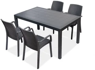 Bica Stół technorattanowy Houston antracyt BC9094ANT - Stoły ogrodowe - miniaturka - grafika 2