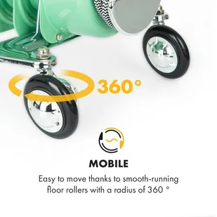 Klarstein Klarstein Thermaxx Retroheat, grzejnik olejowy, 2500 W, kółka, zielony HTR6-ThmxRetro25Grün - Ogrzewanie przenośne - miniaturka - grafika 6