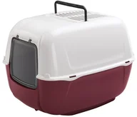 Kuwety dla kotów - Ferplast Prima toaleta dla kotów z pokrowcem/wysokiej jakości toaleta dla kotów z tworzywa sztucznego z uchwytem do noszenia i filtrem z węglem aktywnym do zwalczania zapachów/wymiary: 52,5 x 39,5 x 3 - miniaturka - grafika 1