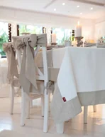 Obrusy i serwetki - Dekoria Obrus z ramką biały 130x210 cm Linen 436-392-04 - miniaturka - grafika 1