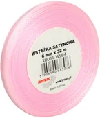 Pasmanteria - Brewis Wstążka dekoracyjna satynowa 6mm/32m jasnyróżowy 4 - miniaturka - grafika 1