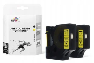 DYMO RHINO tb print TB Print Taśma TBTD-45018 do Czarny na Żółtym 12x7mm 2 szt TBTD-45018 - Dodatki do drukarek i skanerów - miniaturka - grafika 2