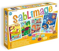 Zabawki kreatywne - Sentosphere 08801 - Piaskowe obrazy Zwierzęta leśne, zawartość 4 szablony obrazów, 16 puszek z różnokolorowym piaskiem, 25 x 18 cm 3908801 - miniaturka - grafika 1