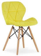 Krzesła - Zestaw 4szt. żółtych welurowych krzeseł G7-Z15 - miniaturka - grafika 1