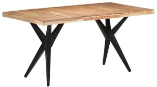 vidaXL Lumarko Stół jadalniany, 160 x 80 x 76 cm, lite drewno akacjowe 323565 - Stoły - miniaturka - grafika 8