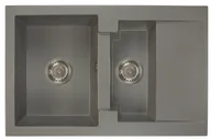 Zlewozmywaki - Brado Zlewozmywak granitowy DORIS szary dorissza - miniaturka - grafika 1