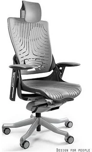 Fotel biurowy, krzesło biurowe Unique Fotel biurowy WAU 2 czarny elastomer szary W-709-B-TPE8)  W-709-B-TPE8 - Fotele i krzesła biurowe - miniaturka - grafika 2