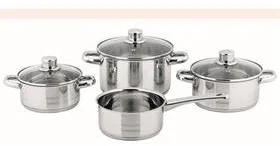 CS Kochsysteme 054953 naczynia do gotowania, ze stali nierdzewnej, 7-częściowy, srebrny, 68 x 33,29 x 34,4 cm 054953 - Pokrywki - miniaturka - grafika 2