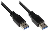 Kable USB - Good Connections kabel połączeniowy USB 2.0 wtyczka A na wtyk A, folii i oplotu pokrywą, przewody miedziane, czarny 5 m 2712-S05 - miniaturka - grafika 1