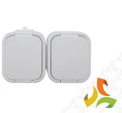 Gniazdka elektryczne - Abex B2 IP54 Gniazdo 1 pojedyncze + włącznik n/t 2p+Z GWN-B2 biały GWN-B2 biały/ABX - miniaturka - grafika 1