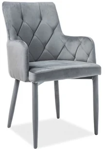 Signal Krzesło RICARDO Velvet Szary [Dostępny po 2019-08-06] RICARDOVS - Krzesła - miniaturka - grafika 2