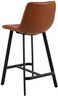 Actona Stołek barowy Oregon PU brandy Low - Taborety i hokery - miniaturka - grafika 4