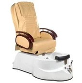 Fotele kosmetyczne - Fotel do pedicure z masażem BS beżowy BR-3820D - miniaturka - grafika 1