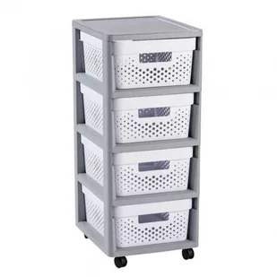 Curver REGAŁ SZAFKA INFINITY 4x11L 231557 (231559) - Szafki łazienkowe - miniaturka - grafika 2