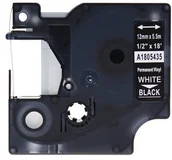 Papier do drukarek - Dymo Taśma zamiennik 1805435, 12mm x 5, 5m biały druk / biały podkład, vinyl - miniaturka - grafika 1