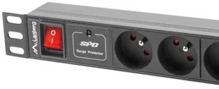 Lanberg lanberg Listwa zasilająca Rack PDU 1U 7x PL 2m 16A czarna (PDU-07E-0200-BK) - Listwy zasilające - miniaturka - grafika 4