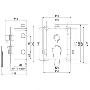 Ferro Bateria ALGEO Box-podtynkowa 3-F, chrom BAG7P3BOX / Szybka Wysyłka / Ponad 8000 miejsc odbioru! BAG7P3BOX - Baterie podtynkowe - miniaturka - grafika 2