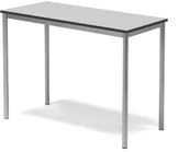 Meble do szkół i przedszkoli - AJ Produkty Stół BORS, 1200x600x900 mm, laminat szary, szary aluminium - miniaturka - grafika 1