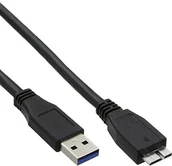 Kable USB - InLine 35403 kabel USB 3.0, A na Micro B, czarny, 0,3 m 35403 - miniaturka - grafika 1