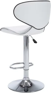 vidaXL Krzesła barowe, 2 szt., białe, sztuczna skóra - Taborety i hokery - miniaturka - grafika 6