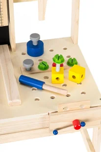 Mamabrum Drewniany zestaw majsterkowicza XXL - 75 elementów + pas narzędziowy WORKBENCH GYT1863 - Mały majsterkowicz - miniaturka - grafika 14