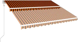 vidaXL Automatycznie zwijana markiza, 400x300 cm, pomarańczowo-brązowa vidaXL - Markizy - miniaturka - grafika 2