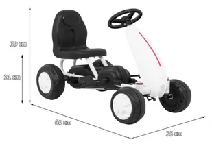 Gokart dla Najmłodszych Biały - Jeździki dla dzieci - miniaturka - grafika 2