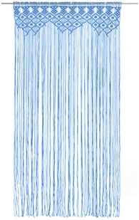 vidaXL Zasłona z makramy, niebieska, 140 x 240 cm, bawełna - Zasłony - miniaturka - grafika 22