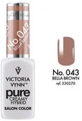 Lakiery hybrydowe - VICTORIA VYNN VICTORIA VYNN Kremowy Lakier Hybrydowy PURE kolor: 043 BELLA BROWN - 8 ml VIC000040 - miniaturka - grafika 1