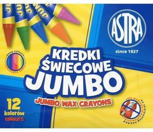 Astra Kredki świecowe Jumbo 12 kolorów - Kredki, ołówki, pastele i pisaki - miniaturka - grafika 3