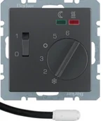 Gniazdka elektryczne - Berker Q1/Q3/Q7 antracyt regulator temperatury [20346086] B_20346086 - miniaturka - grafika 1