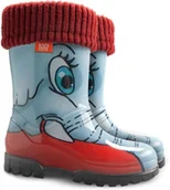 Buty dla dziewczynek - Demar Kalosze dziecięce TWISTER LUX PRINT HD (20-27) - Mała 0038HD - miniaturka - grafika 1