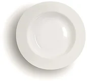 Talerze - Excelsa nowoczesna talerz do zupy, porcelana, biała, 22.5 x 22.5 x 4 cm 49552 - miniaturka - grafika 1