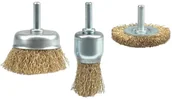 Materiały ścierne - Vorel Szczotki druciane z trzepieniem 3 części 06989 - miniaturka - grafika 1